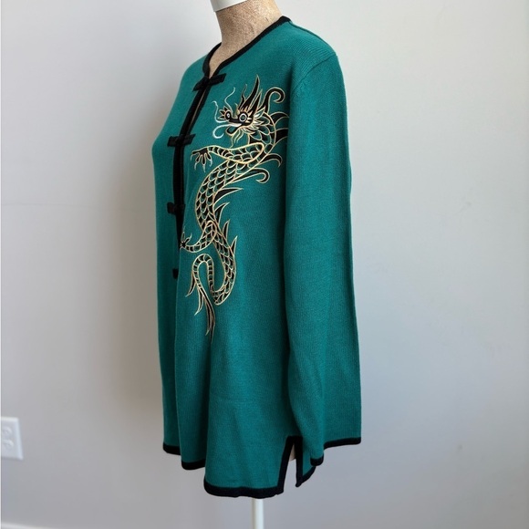 Bob Mackie Wearable Art Cardigan Sweater Large NWT - Picture 14 of 16